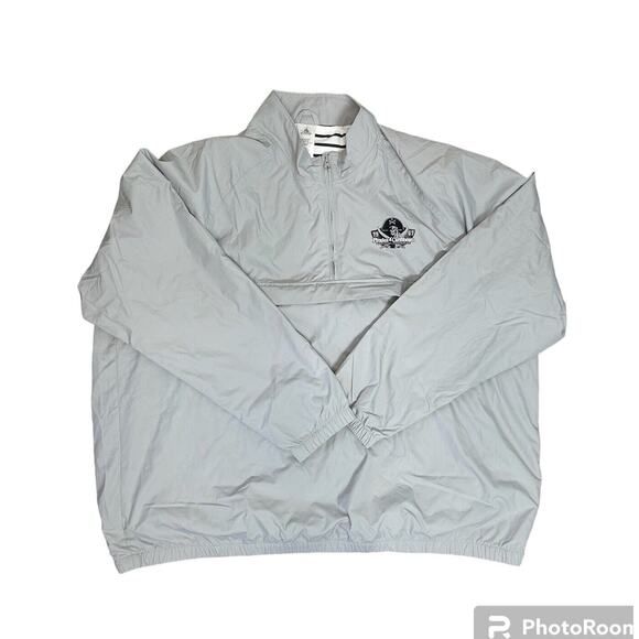 Disney Parks‎ Pirates of the Caribbean Windbreaker Womens XXL 2X Gray Crossbones - Picture 1 of 13